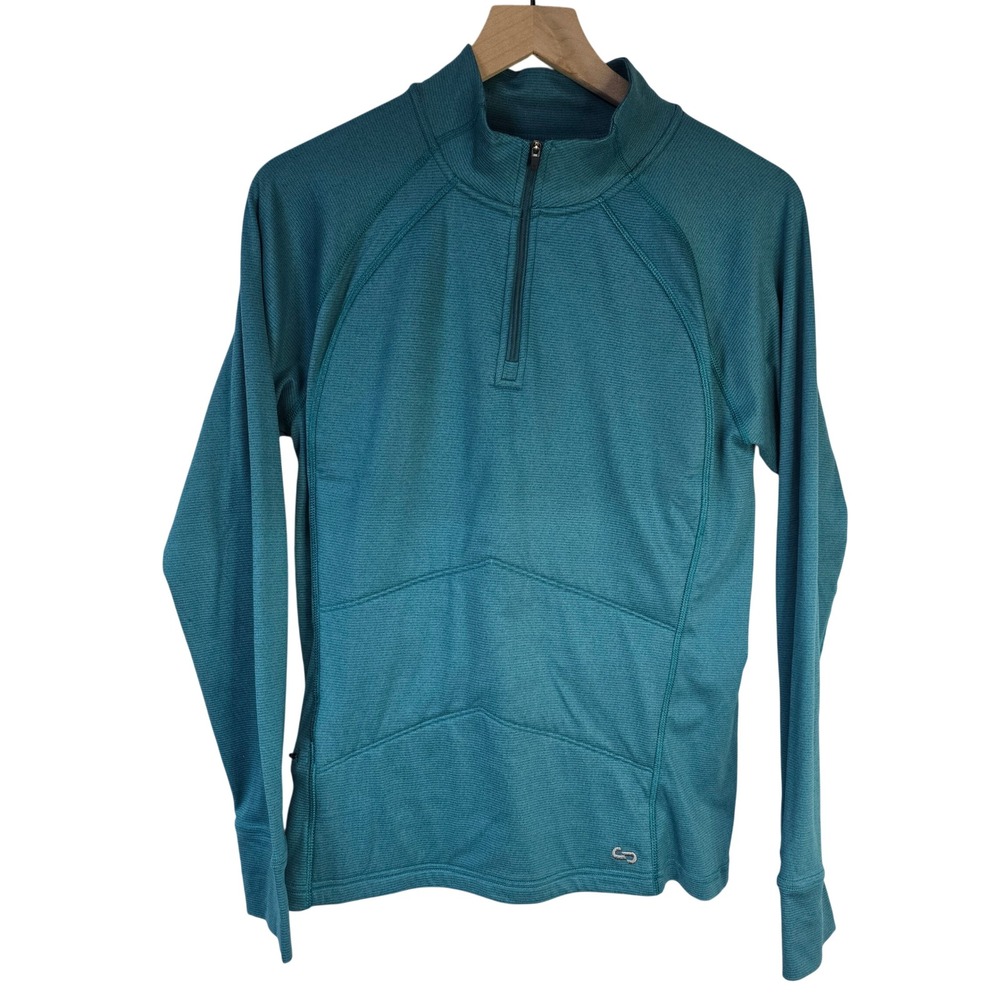 OROS Quarter‎ Zip Pullover Womens Large Teal Blue Solarcore Insulation Hiking